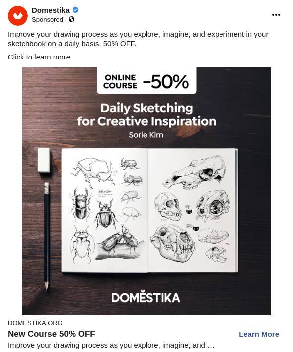 Domestika programmatic ad